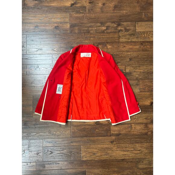 Vintage Clothing Blazer Jacket Ringleader Red Medium Josef T Barry from Shields - Picture 6 of 11